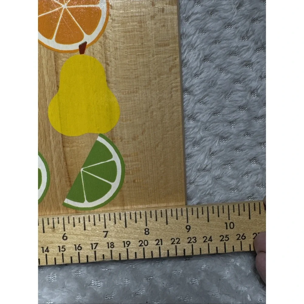 Nevco Hand Painted Wood Cutting Board Grandma 16x9 Vtg Decor Fruits